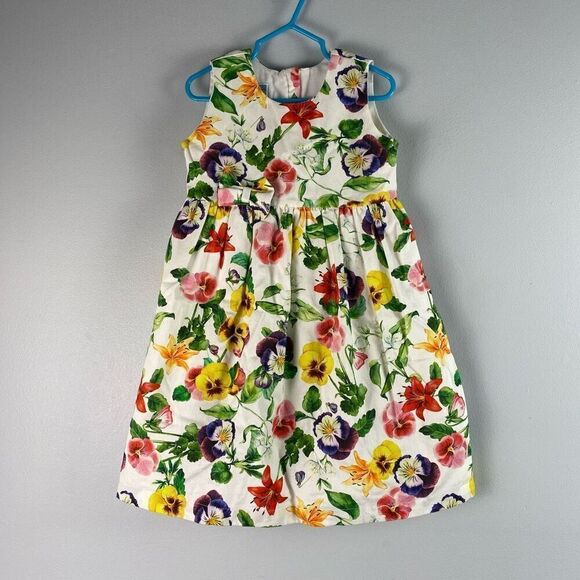 Bognar and Piccolini Floral Girls Dress With Bow Detail 3T - Picture 1 of 8